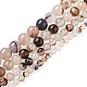 4 Strands 4 Sizes Natural Agate Round Beads Strands G-TA0001-25-2