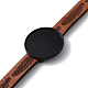 Impostazioni del braccialetto a maglie tonde piatte in lega adatte per cabochon FIND-M009-02EB-1