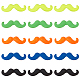 Olycraft 25 pièces 5 couleurs peinture en aérosol moustache en alliage de zinc cabochons MRMJ-OC0002-88-1