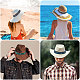 Ethnic Style Embroidery Polyester Ultra Wide Thick Flat Adjustable Hat Band DIY-AB00005-6