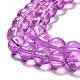 Chapelets de perles en verre transparent drawbench GLAD-Q012-8mm-18-3