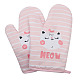 ポリエステルオーブンミット  耐熱皿用  冬の暖かいミトン手袋  猫の模様  280x180mm COHT-PW0001-62C-1