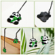 OLYCRAFT 4 Styles Metal Bookmark with Enamel Panda Pendant Bookmark Reading Book Lovers Gift Office School Stationery Supplies for Readers Best Friend Teacher Men and Girls AJEW-WH0261-32-4