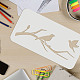 FINGERINSPIRE Birds Tree Branches Stencil 30x15cm Reusable Furniture Details Stencil Plastic PET Bird Drawing Stencils Art Craft Stencil for Wall Windows Cabinets Home Decor DIY-WH0172-893-3