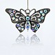 Vintage Butterfly Pendant Necklace Findings TIBE-M001-80F-1