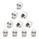 UNICRAFTALE 10Pcs Skull Beads 304 Stainless Steel Spacer Beads Antique Silver Skull Head Loose Beads 4mm Large Hole Skull European Beads Metal Beads for Jewelry Making DIY Bracelet Necklace STAS-UN0043-84-1