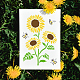 4pcs Butterfly Bee Sunflower Stencil for Painting 11.8×11.8inch Large Boho Sunflower Stencils with Paint Brush Nature Floral Sun Flower Template for Wood Wall Furniture Decor DIY Crafts DIY-MA0002-71-5