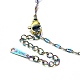 Ion Plating(IP) 304 Stainless Steel Dapped Chain Necklace for Men Women NJEW-E076-02M-3