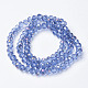 Chapelets de perles en verre transparent électrolytique EGLA-A034-T6mm-F19-2