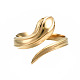 304 anillo de puño abierto con envoltura de serpiente de acero inoxidable para mujer RJEW-T023-78G-1