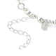 Bracelet à breloques en forme de cœur en jade lilas naturel BJEW-TA00295-02-3