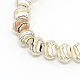 Handmade Faceted Swirl Gold Sand Lampwork Rondelle Beads Strands LAMP-L034-07-1