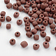 Frosted Opaque Glass Seed Beads SEED-R029-4mm-A02-1