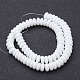 White Glass Rondelle Spacer Beads Strands X-GS031-2-3