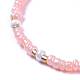 Bracelets de perles tressées en fil de nylon ajustable BJEW-JB04377-02-2