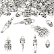 FINGERINSPIRE 60 Pcs 4 Styles Metal Skeleton Skull Hand Claws Charm Bird Head Skeleton Pendant Alloy Crow Raven Skull Charms Tibetan Style Pendants for Key Chain Necklace Bracelet Jewelry Making FIND-FG0001-92-1