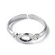 304 fornitura de anillo de puño abierto de acero inoxidable RJEW-C046-06P-2