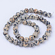 Chapelets de perles en jaspe dalmatien naturelle G-Q462-8mm-05-2