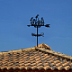 Superdant gnome girouette vintage elf girouette toit en fer signe de direction du jardin indicateur de direction du vent pour l'extérieur toit en fer jardin cour ferme cour décoration AJEW-WH0265-022-5