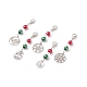 Décorations de pendentif en perles de verre de noël HJEW-JM00735-1