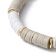 Set di braccialetti elasticizzati con perline di turchese sintetico da 2 pz e 2 stili BJEW-JB09836-5