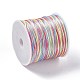 部分染めナイロン糸コード  ラットテールサテンコード  DIYのジュエリーには  中国結び  カラフル  1mm NWIR-A008-01H-2
