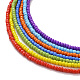 7 Stück 7 Farben Chakra-Schmuck Glas-Samenperlen-Halsketten-Set NJEW-JN03803-5