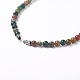 Natural Indian Agate Beaded Necklaces NJEW-L158-M-5