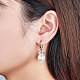 SHEGRACE 925 Sterling Silver Earrings with Shell Pearl and AAA Zirconia Bowknot JE615A-2