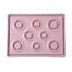 8サイズのプラスチック製の長方形のブレスレットのデザインボード  群がる  13.70x10.24x0.63インチ  ピンク  34.8x26x1.6のCM。 TOOL-D052-02-2
