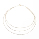 Brass 3 Layer Necklaces NJEW-JN03272-1