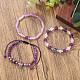Natural Amethyst with Cat Eye Stone Bracelet Set for Women PW-WG80770-01-1