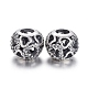 Hollow 925 Sterling Silver European Beads OPDL-L017-066TAS-1