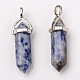 Natural Blue Spot Jasper Double Terminated Pointed Pendants G-F295-04C-4