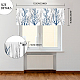 SUPERDANT Tree Branches Window Curtain Valance Blue Toned Window Treatment Valances Small Window Kitchen Curtains for Bedroom Living Room Bath Dining Room Cafe Laundry Home Decor 132x46cm/52 * 18in AJEW-WH0506-007-7