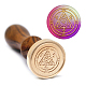 MAYJOYDIY Rune Sealing Wax Stamps Sign Wax Seal Stamp Ancient Writing Pattern 25mm Copper Seals Stamp Head Replacement Wear-Resistant Compact Light Card Gift Decoration Envelope Sealing AJEW-WH0208-772-5