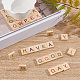 Zufällig gemischte Großbuchstaben oder unfertige leere Scrabble-Holzplättchen DIY-WH0162-89-5