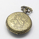 Старинные сплава цинка кварцевые часы головки для карманные часы кулон ожерелье материалы WACH-R005-09-2