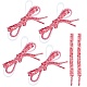 Gorgecraft 3 paires 3 lacets en polyester de couleur dégradée FIND-GF0004-67-1