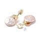 Orecchini pendenti con perle naturali EJEW-P256-22G-2