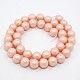 Round Shell Pearl Frosted Beads Strands BSHE-I002-4mm-24-2