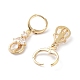 Boucles d'oreilles dormeuses pendantes en laiton doré à placage en crémaillère EJEW-A030-01I-G-2