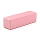折りたたみ式クラフト紙箱  口紅包装用  長方形  ピンク  13.5x4x0.15cm CON-K008-C-05-1