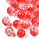 Perles en acrylique transparentes craquelées CACR-N002-27-2