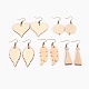 Wood Beads Dangle Earrings Sets EJEW-JE02771-1