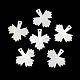 天然淡水シェルのペンダント  葉のチャーム  貝殻色  29x28.5x2mm  穴：1.6mm SHEL-K006-10-1