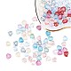 Transparent Spray Painted Glass Beads GLAA-FH0001-18-1