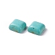 Artisanat d'accessoires cabochons à dos plat avec pierre en turquoise synthétique  TURQ-S263-8x8mm-01-2