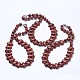 Синтетические голдстоуновские бисерные ожерелья NJEW-G919-06-4