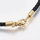 Unisex Braided Leather Cord Bracelets BJEW-I244-01-3